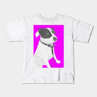 Jack Russell Crossbreed in Pink Kids T-Shirt